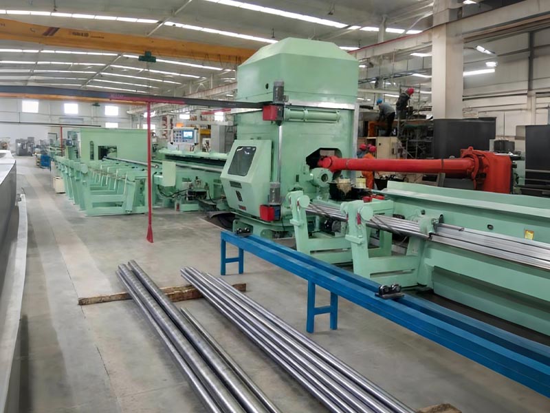 Rough straightening+peeling+precision straightening